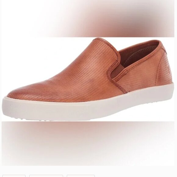 Frye Brett Perf leather Slip-On size10,5  Cognac - Picture 1 of 11